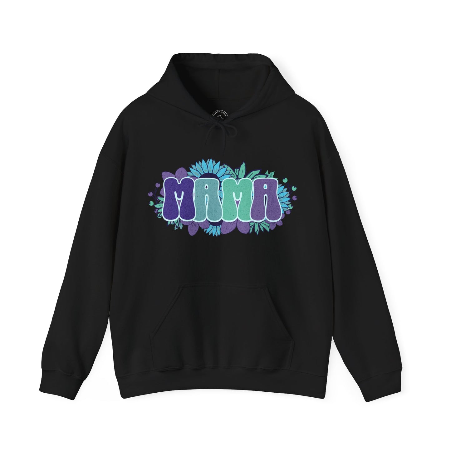 Mama Floral Graphic Hoodie – Cozy Motherhood Pullover