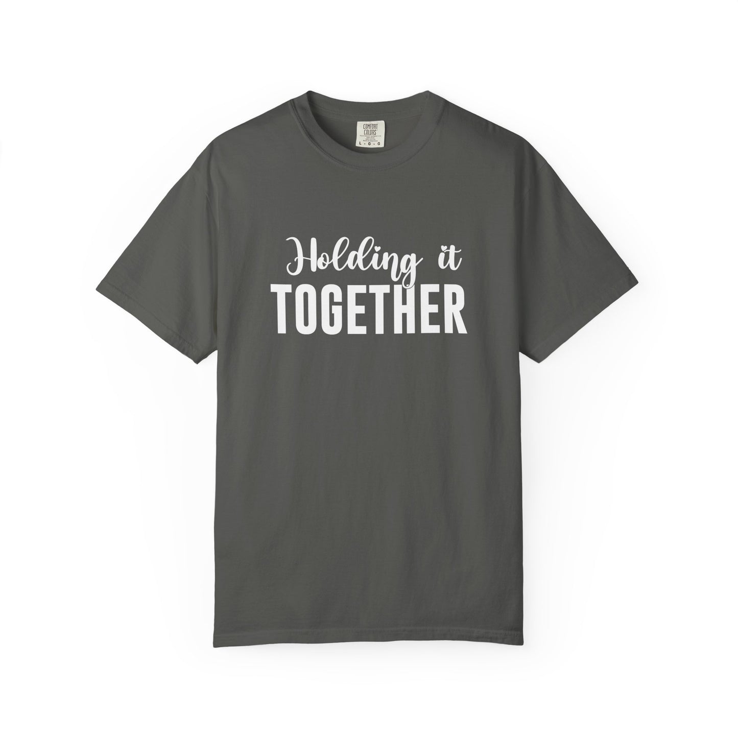 Holding It Together Graphic T-Shirt – Funny Mom Life Women’s Tee