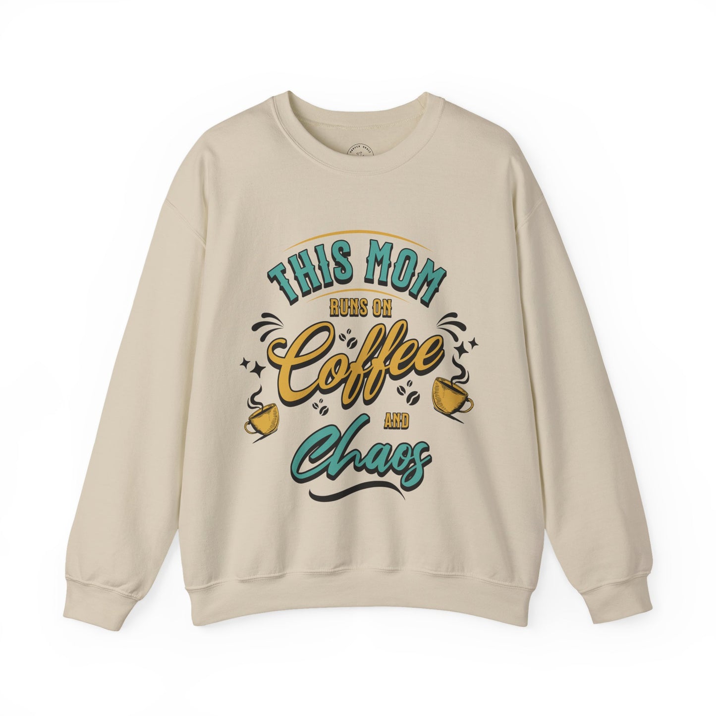 This Mom Runs on Coffee and Chaos Sweatshirt – Funny Mom Life Crewneck