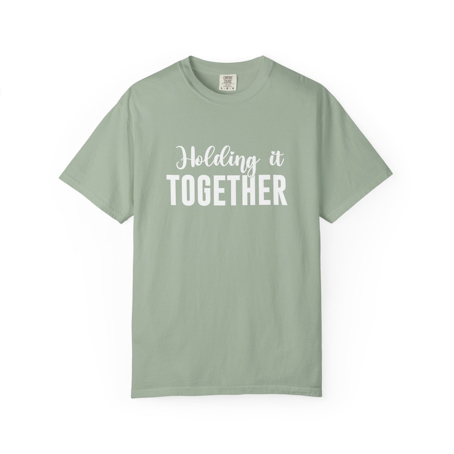 Holding It Together Graphic T-Shirt – Funny Mom Life Women’s Tee