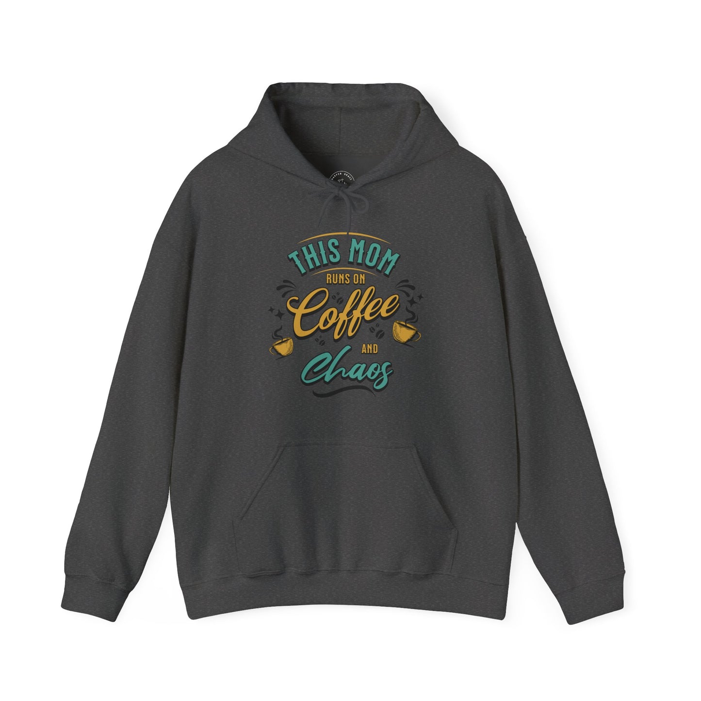 This Mom Runs on Coffee and Chaos Hoodie – Funny Mom Life Pullover