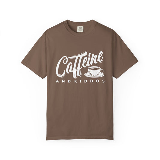Caffeine & Kiddos T-Shirt – Funny Mom Life Coffee Graphic Tee